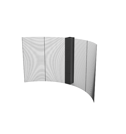 Support curved display design