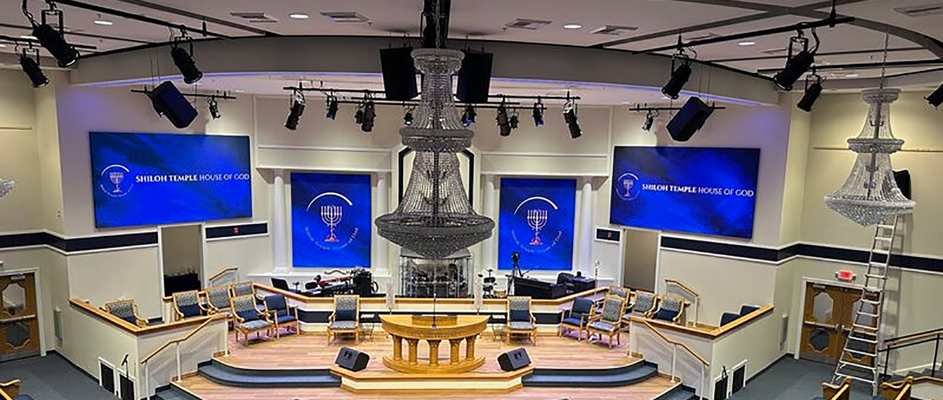 Indoor fixed LED screen P2.6 Shiloh Temple House of God Church